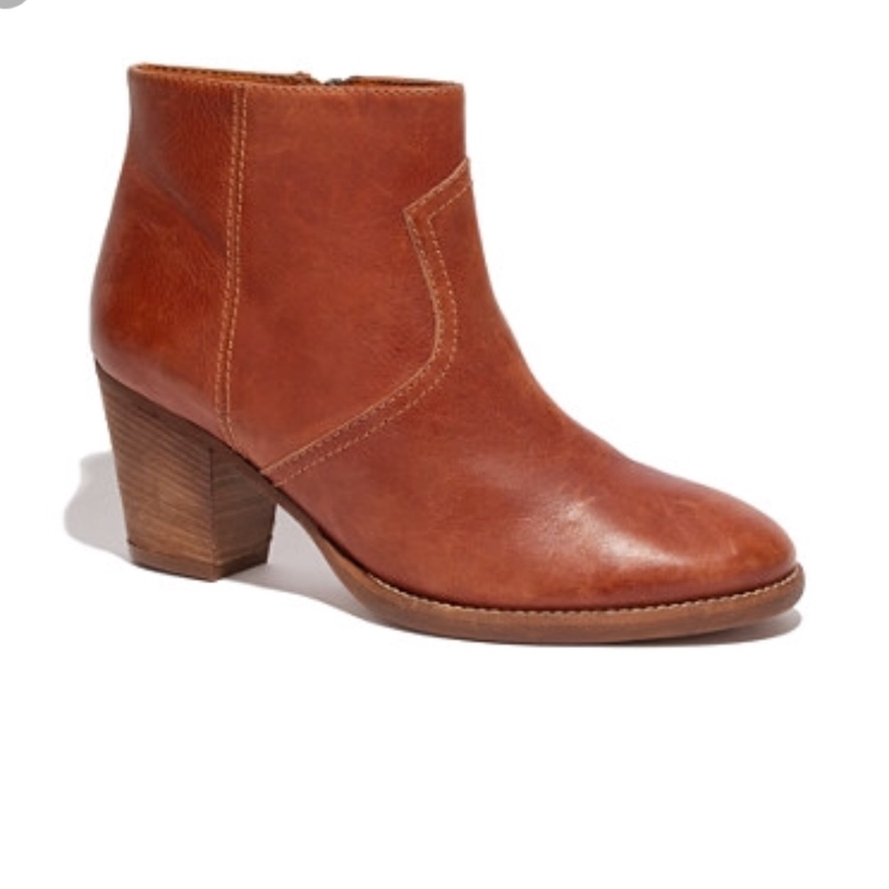 Madewell leather Zipcode Boot in Rustik Brick